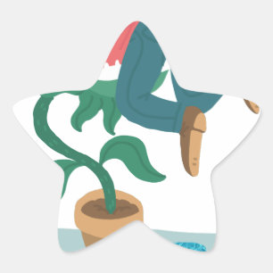 feed me venus flytrap star sticker