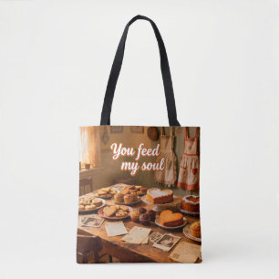 Feed My Soul: Cozy Kitchen Tote Bag