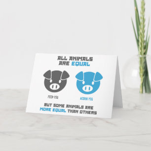 Feed Pig, Acorn  Card