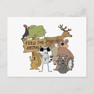 Feed the Animals Postcard
