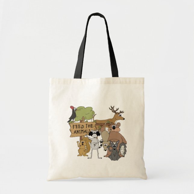 Feed the Animals Tote Bag (Front)