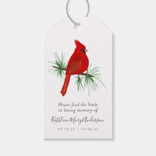 Feed the Birds in Loving Memory Funeral Gift Tags