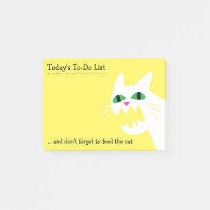 Feed the Cat Funny To-Do or Honey Do List Post-it Notes