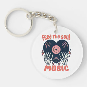 feed the soul music keychain