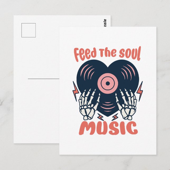 feed the soul music postcard (Front/Back)