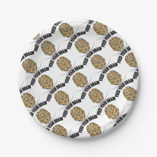 FEED YOUR BRAIN PAPER PLATE