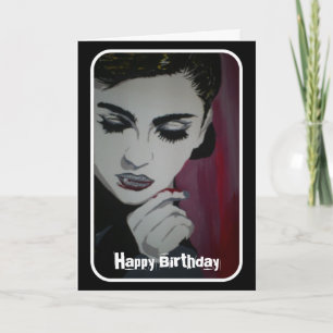 'Feed Your Habits' (Vampire) Birthday Card