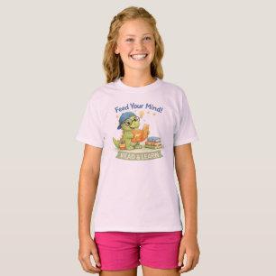 Feed Your Mind – Smart Dinosaur Reading & Learning T-Shirt
