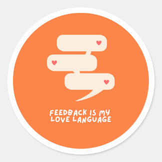 feedback est ma langue d'amour - autocollant
