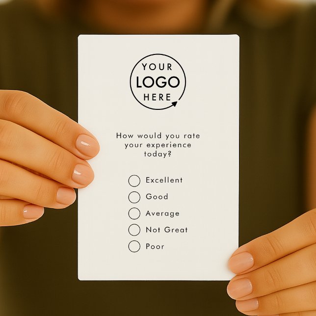 Feedback | Modern Minimalist Logo Survey Card (Creator Uploaded)