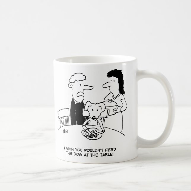 Feeding a Dog at the Table Coffee Mug (Right)