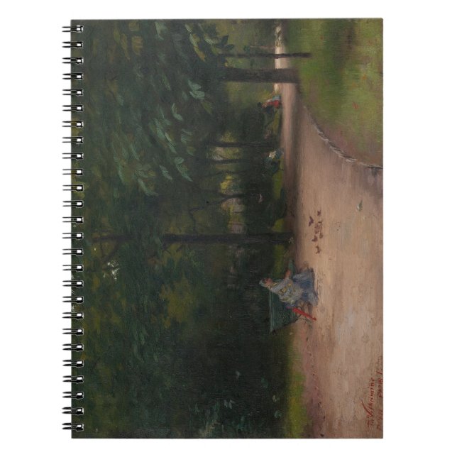 Feeding Birds in the Park (by Paul Peel) Notebook (Front)