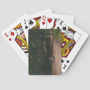 Feeding Birds in the Park (by Paul Peel) Playing Cards