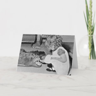 Feeding the Bear Greeting Card