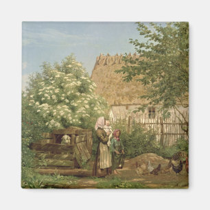 Feeding the Chickens Magnet