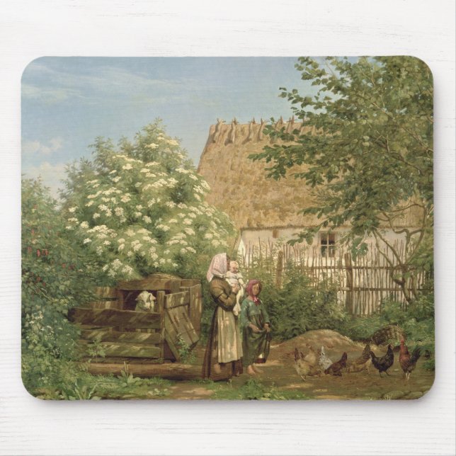 Feeding the Chickens Mouse Pad (Front)