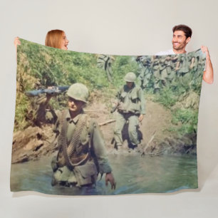 FEEDING the LEACHES in VIETNAM Fleece Blanket