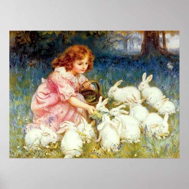 Feeding the Rabbits Poster (Front)