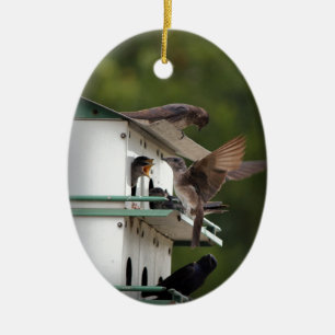 Feeding Time Ceramic Ornament