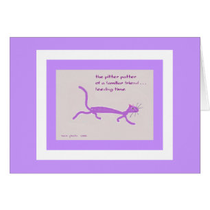 Feeding Time - Happy Cat Card