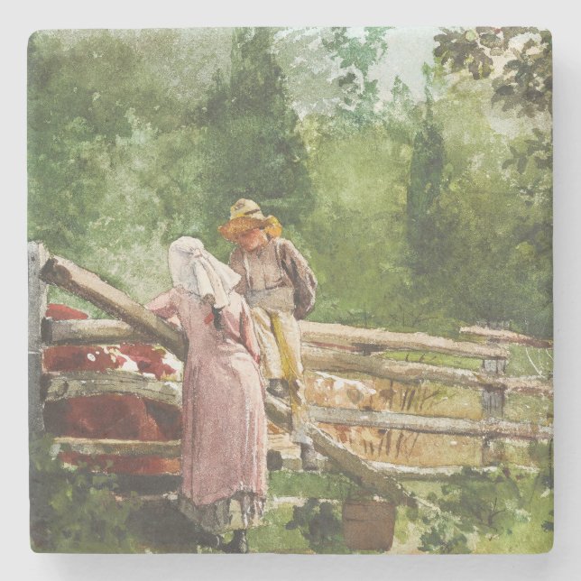 Feeding Time Stone Coaster (Front)