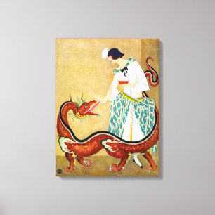 feeding your dragon canvas print