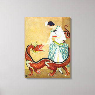 feeding your dragon canvas print