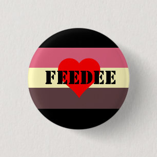 Feedist Pride Flag Pin- Feedee 1 Inch Round Button