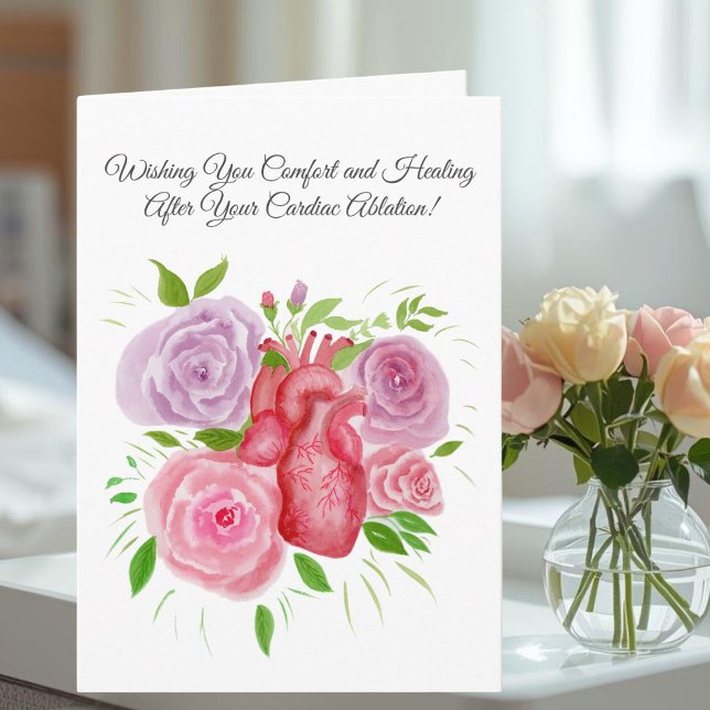 Feel Better After Cardiac Ablation Heart Roses Card (Creator Uploaded)