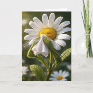 Feel Better Daisy Sneezing Into a Handkerchief Card