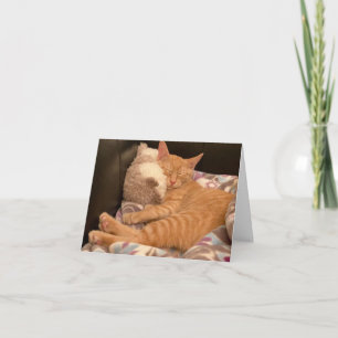 Feel Better Get Well Card Ginger Tiger Kitty Cat