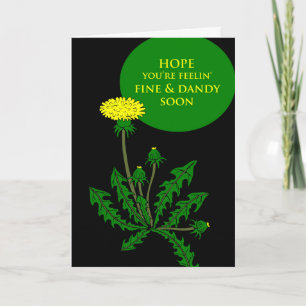 Feel Better, Get Well Dandelion Illustration Card