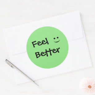 Feel Better Smile Round Sticker