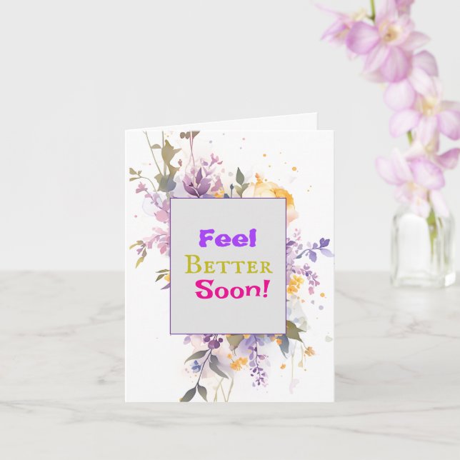 Feel Better Soon Card (Orchid)