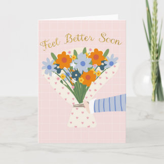 Feel Better Soon Flower Bouquet From Us Card