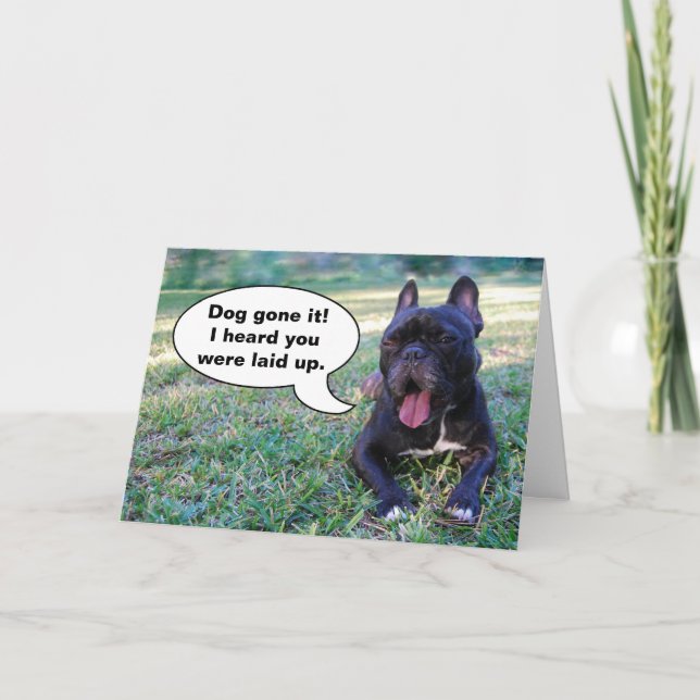 Feel Better Soon French Bulldog Card (Front)