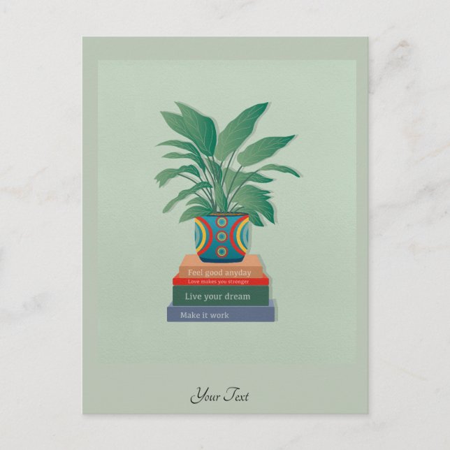 Feel Good Anyday Inspirational Word Art Postcard (Front)