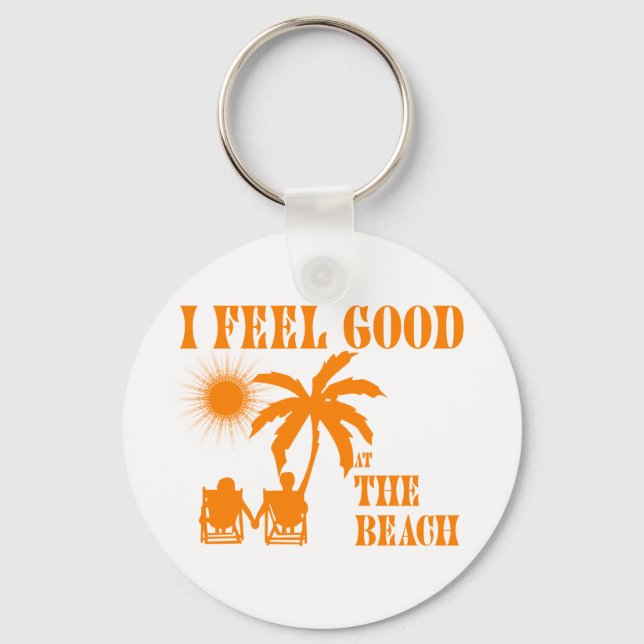 Feel good at the beach keychain (Front)