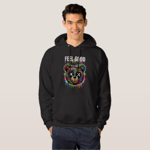 Feel Good Every Day – Colourful Graffiti Bear Stre Hoodie