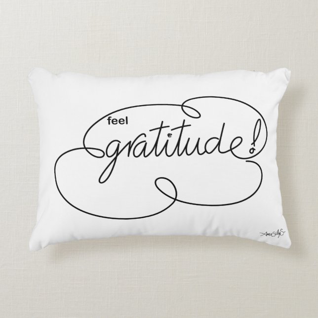 feel GRATITUDE - Bold CloudS Accent Pillow (Front)