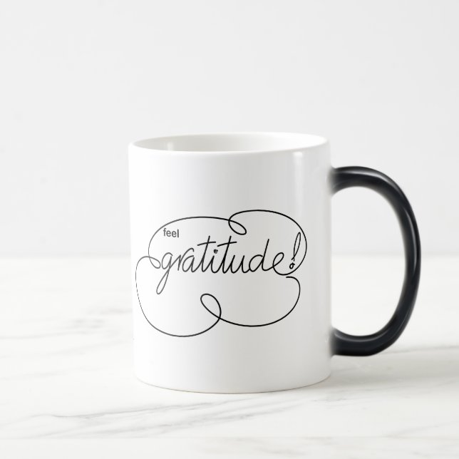feel GRATITUDE - Bold CloudS Magic Mug (Right)