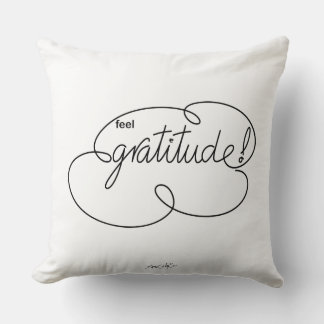 feel GRATITUDE - Bold CloudS Throw Pillow