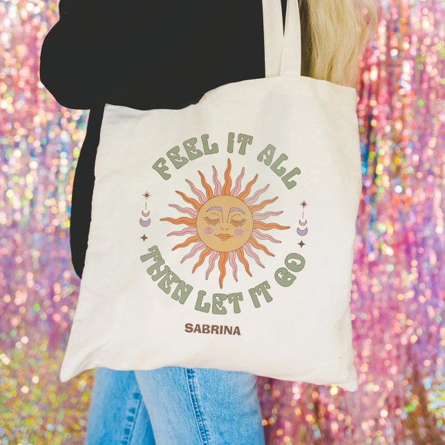 Feel It All Personalized Boho Inspiration Tote Bag (Creator Uploaded)