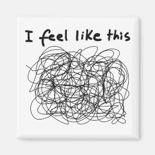 feel like this funny scrawled tangled lines joke c magnet