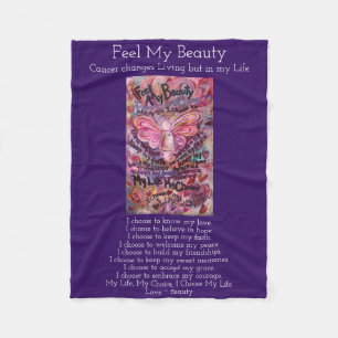 Feel My Beauty Cancer Angel Soft Fleece Blanket