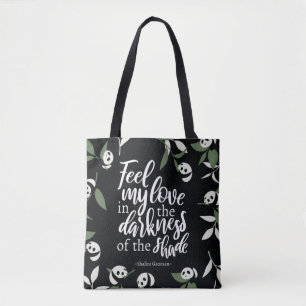 Feel My Love Quotes with Cute Little Pandas Art Tote Bag