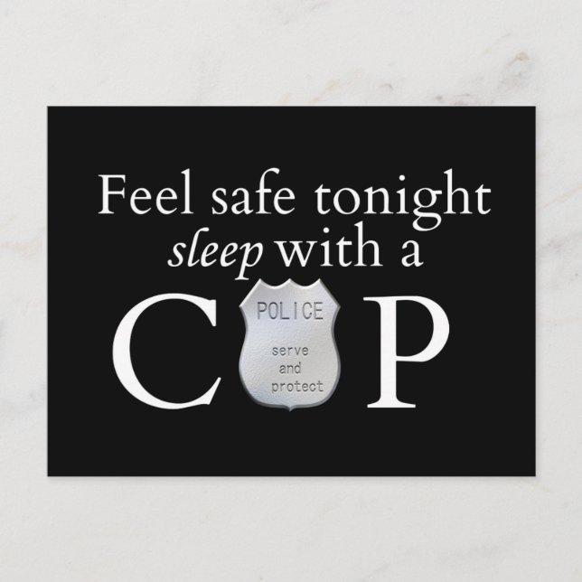 Feel safe tonight! postcard (Front)
