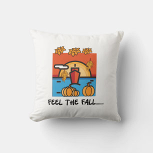 Feel the Fall Autumn Season Vibes Throw Pillow