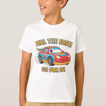 FEEL THE FAST! GO FOR IT! Kids' Cartoon Race Car