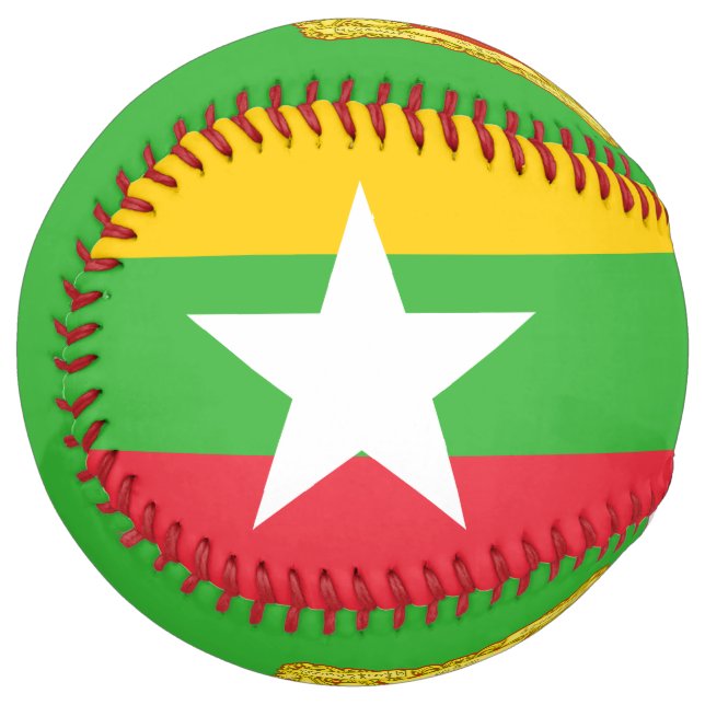 Feel the heartbeat of Myanmar in every stitch! Softball (Front Left)